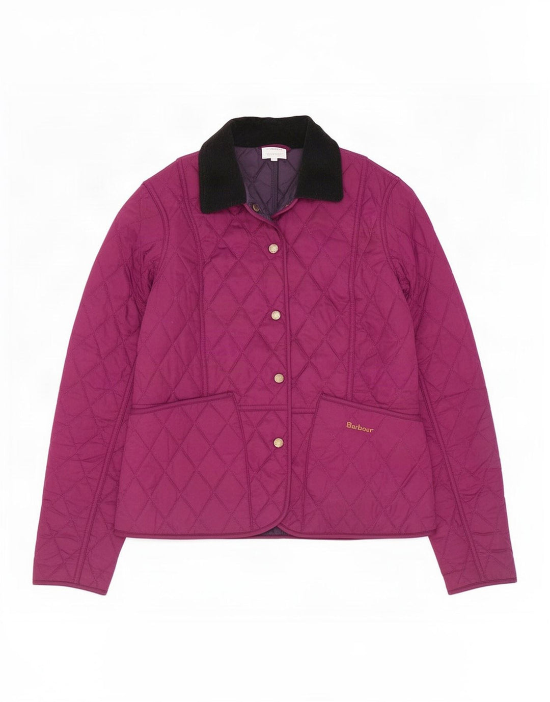 Jaqueta acolchoada feminina Barbour UK 8 poliéster roxo pequeno