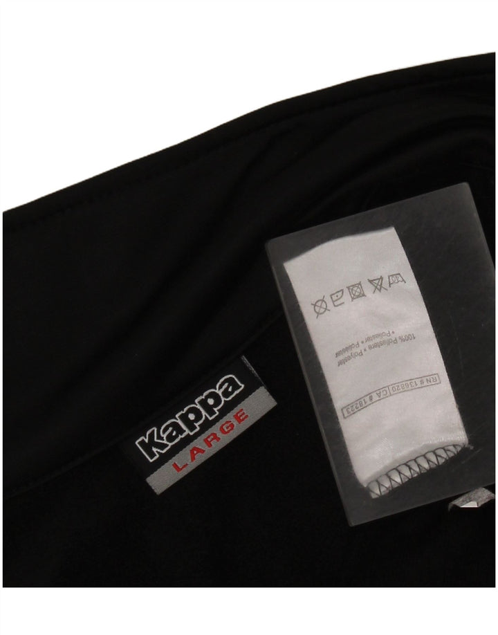 Kappa Mens Graphic Tracksuit Top Jaqueta Grande Poliéster Preto