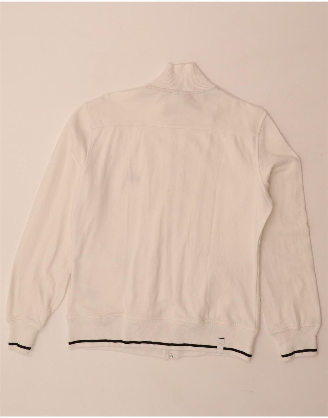 ADIDAS Mens Tracksuit Top Jacket UK 40/42 Médio Algodão Branco