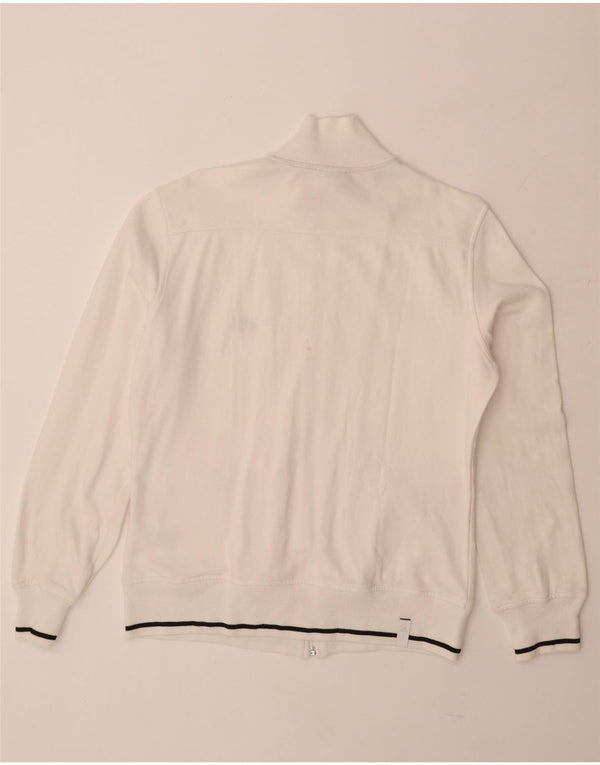 ADIDAS Mens Tracksuit Top Jacket UK 40/42 Médio Algodão Branco