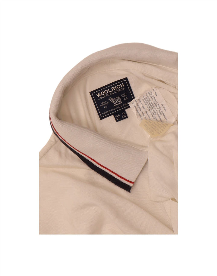 Camisa polo masculina WOOLRICH XL algodão branco