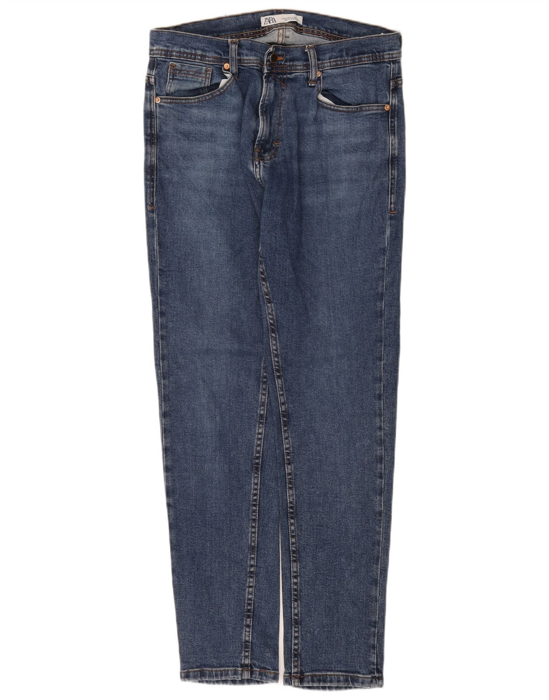 Zara Mens Slim Jeans EU 44 Grande W34 L30 Azul Algodão
