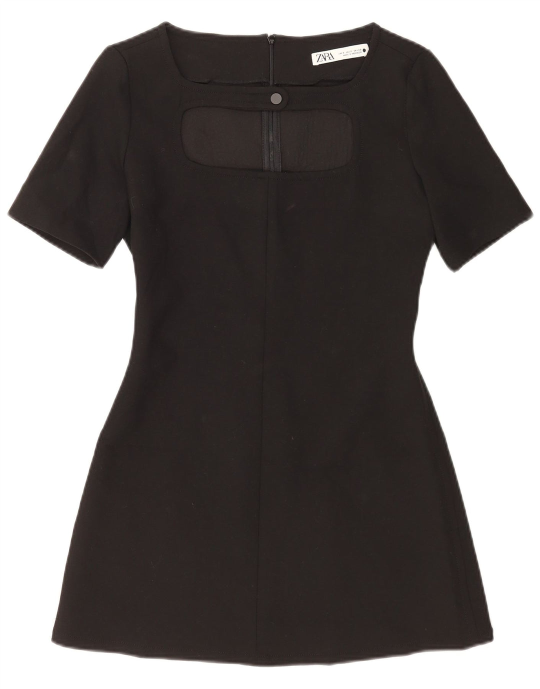Vestido bainha feminino Zara Reino Unido 10 pequeno preto