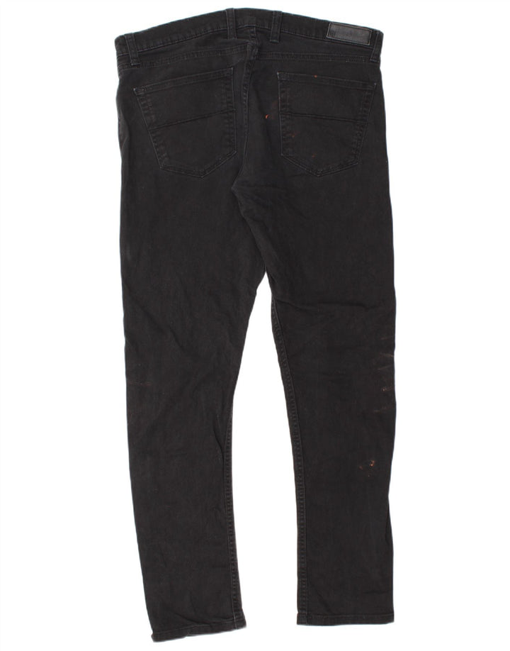 Marks & Spencer Mens Jeans Slim W36 L33 Algodão Preto