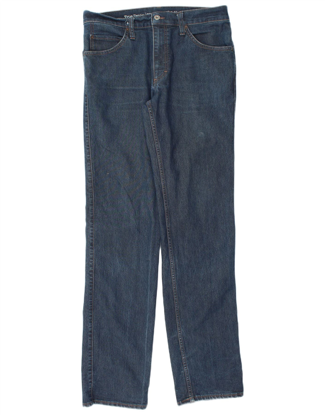 MUSTANG Masculino Tramper Straight Jeans W32 L36 Azul Marinho Algodão