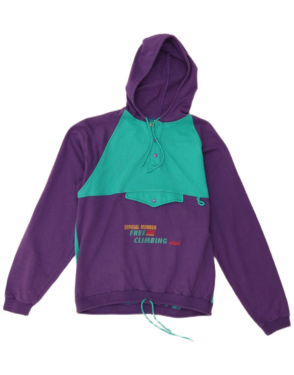 ROBY Boys Graphic Hoodie Jumper 15-16 Years Large  Purple Colourblock