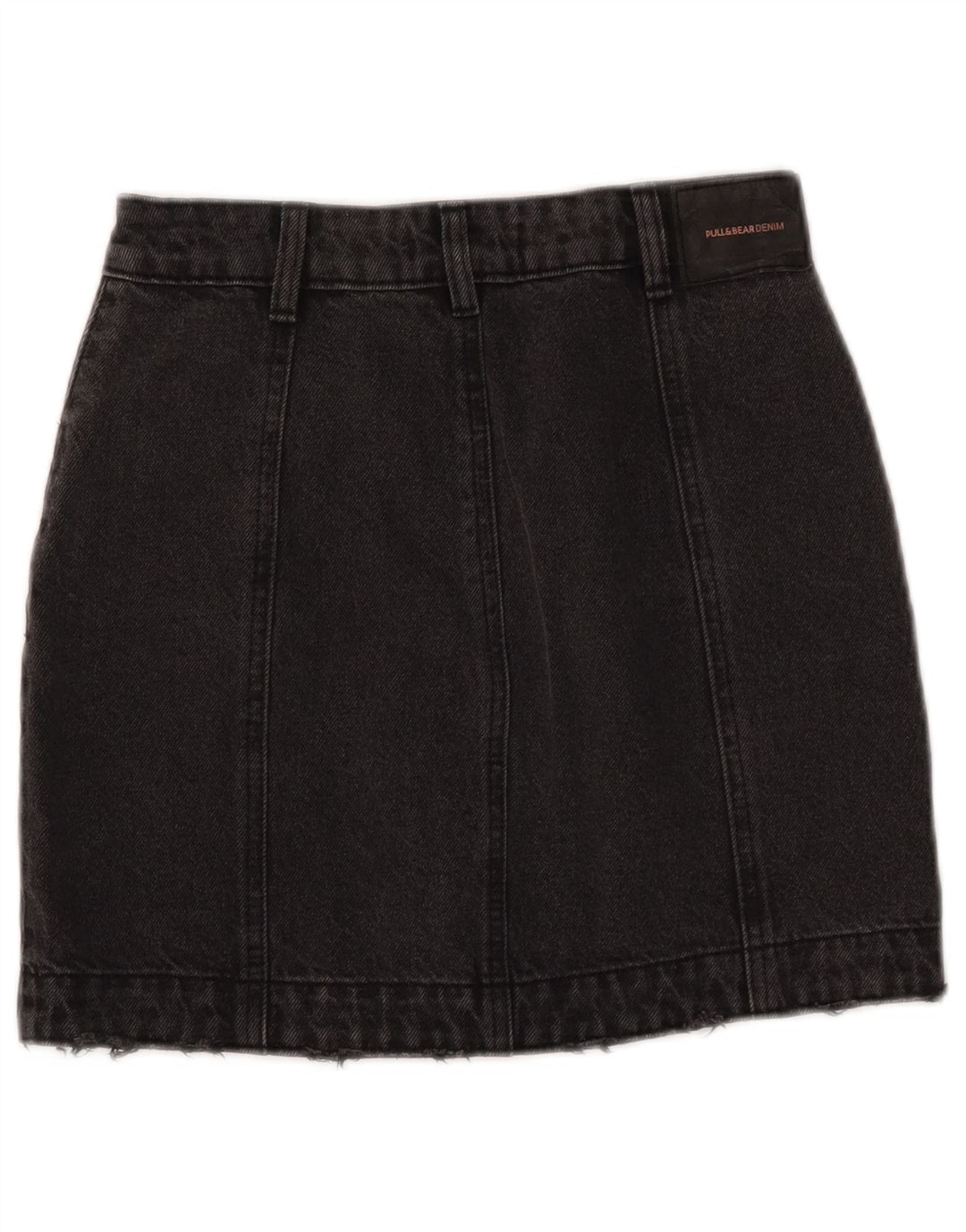 Saia jeans feminina PULL & BEAR pequena W26 algodão preto
