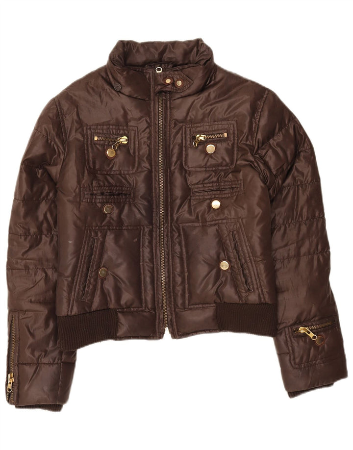 Jaqueta acolchoada feminina Fay UK 10 pequena poliamida marrom