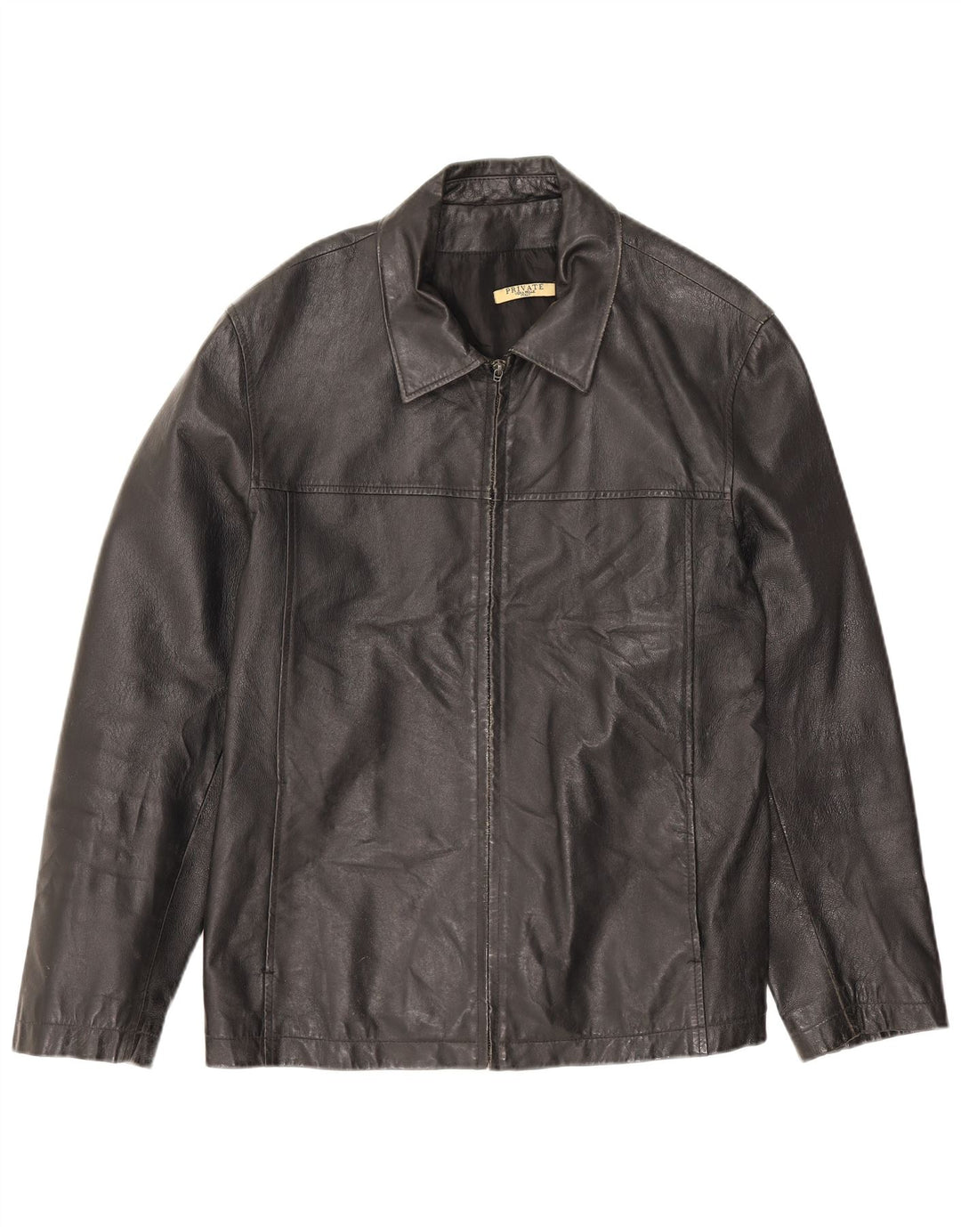Jaqueta de couro masculina privada IT 52 XL preta
