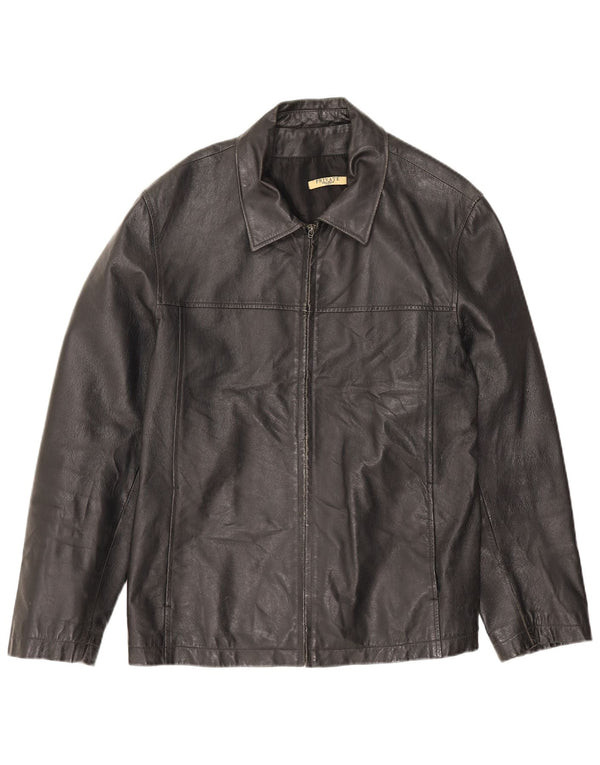 Jaqueta de couro masculina privada IT 52 XL preta