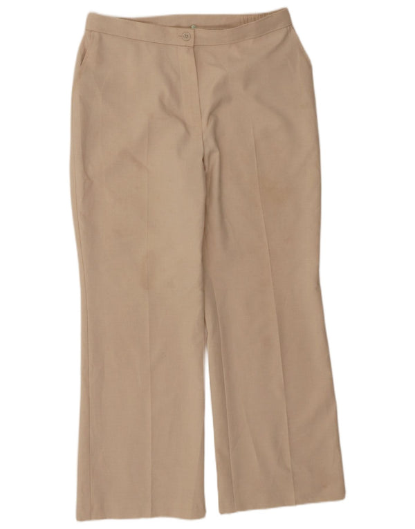Calça casual curta feminina Marks & Spencer Reino Unido 14 grande W34 L28 bege