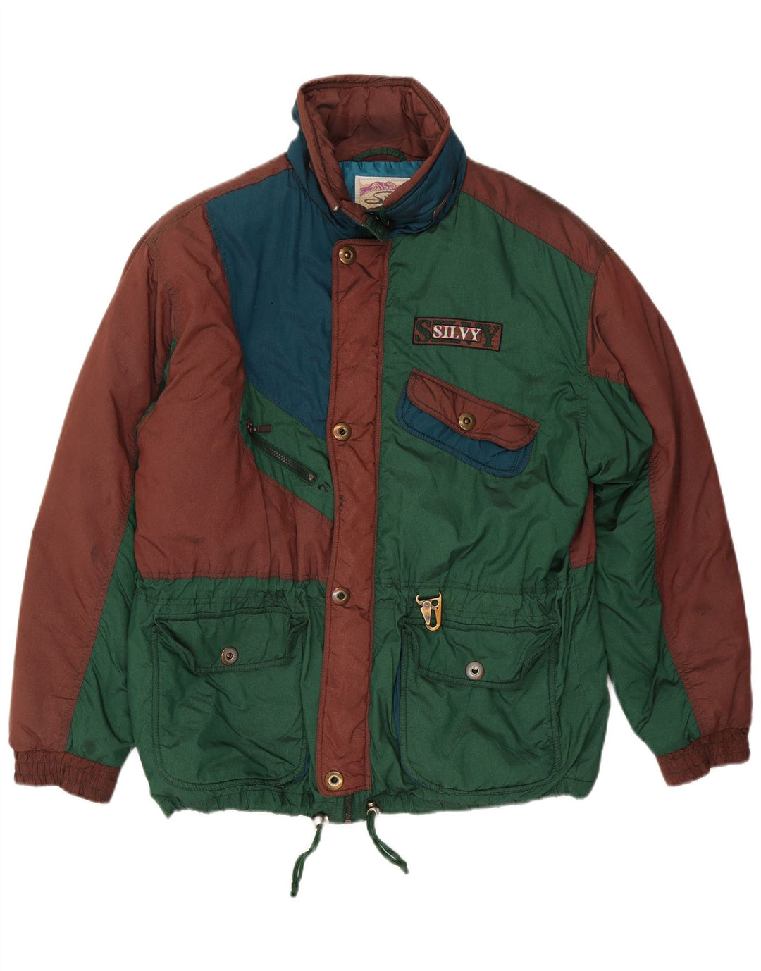 Jaqueta de esqui masculina Silvy IT 52 XL verde Colourblock poliéster