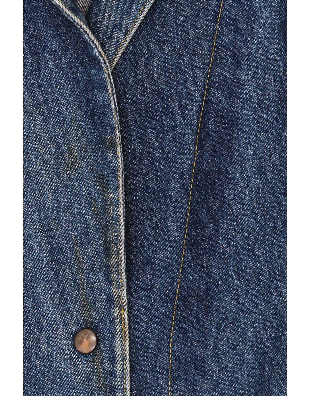 Jaqueta blazer jeans feminina vintage grande com 2 botões Reino Unido 18 XL azul