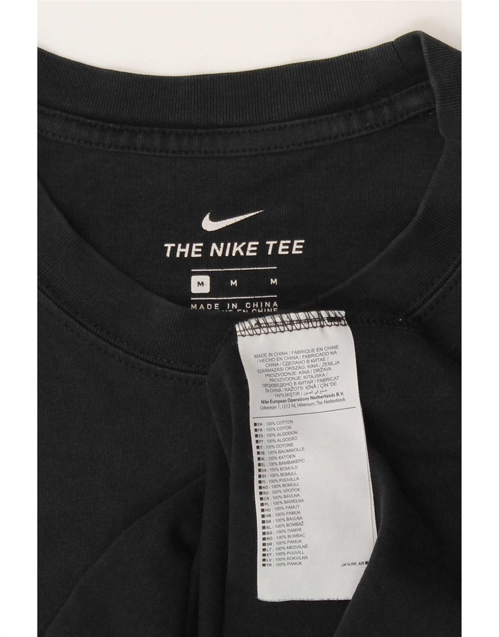 Camiseta Nike masculina gráfica Top médio algodão preto