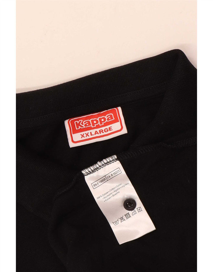 Camisa polo masculina Kappa 2XL algodão preto