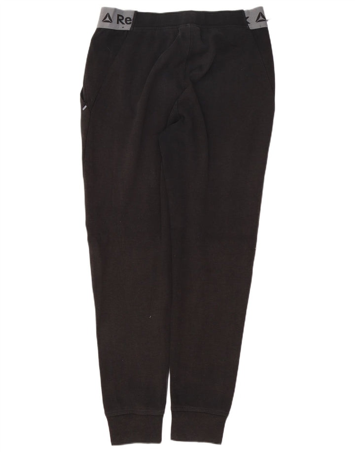 REEBOK Calça de treino masculina gráfica Joggers médio preto colorblock