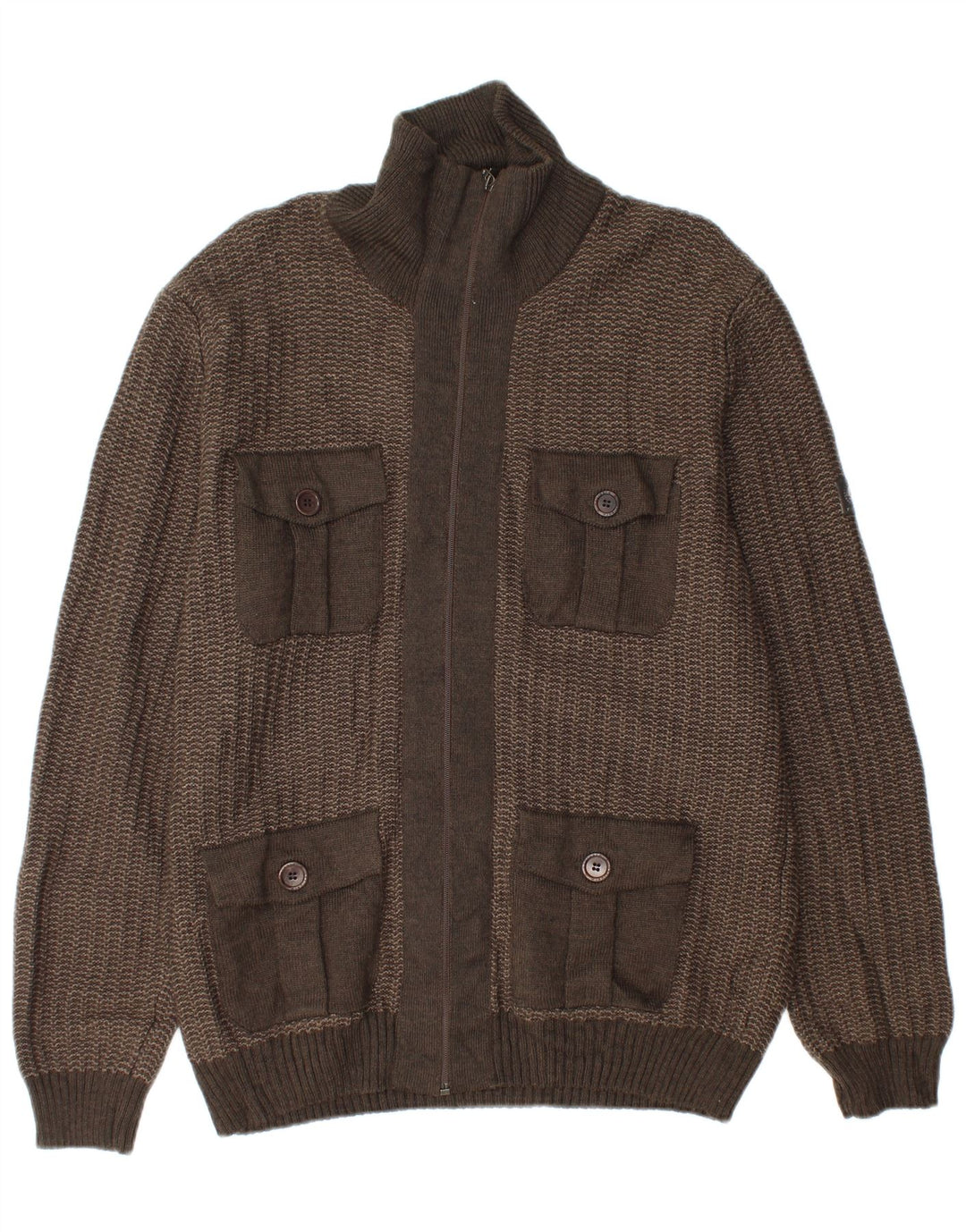 Suéter cardigã masculino NAVIGARE XL lã cinza