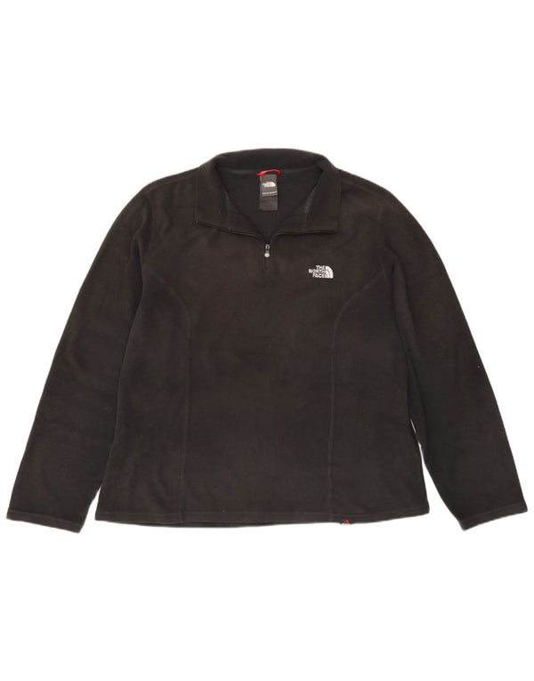 Suéter de lã feminino The North Face com zíper e gola UK 18 XL preto poliéster