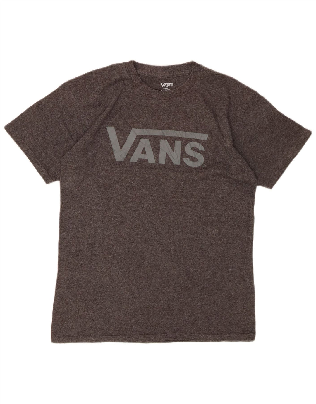 Camiseta masculina VANS com estampa gráfica pequena de algodão cinza