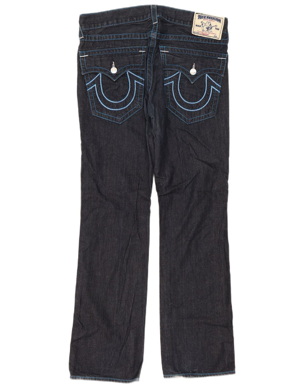 Jeans retos masculinos True Religion W33 L35 algodão azul marinho