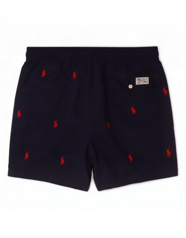 Polo Ralph Lauren Calção de banho masculino gráfico médio azul marinho nylon