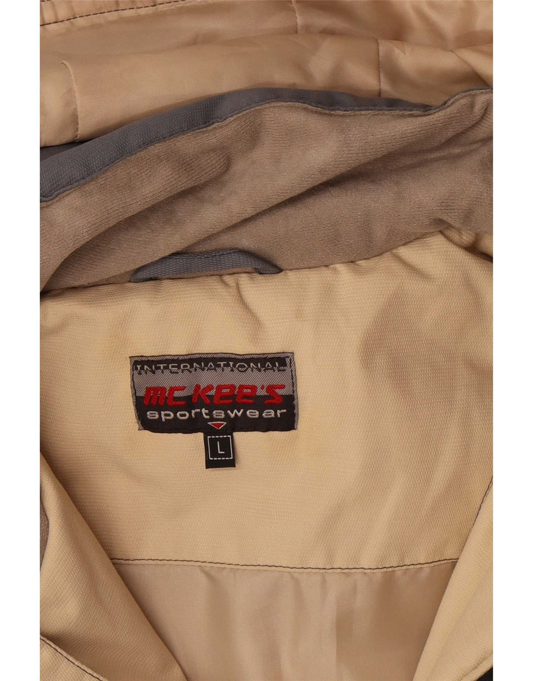 Jaqueta de esqui masculina com capuz MC Kee UK 40 grande bloco colorido azul poliamida