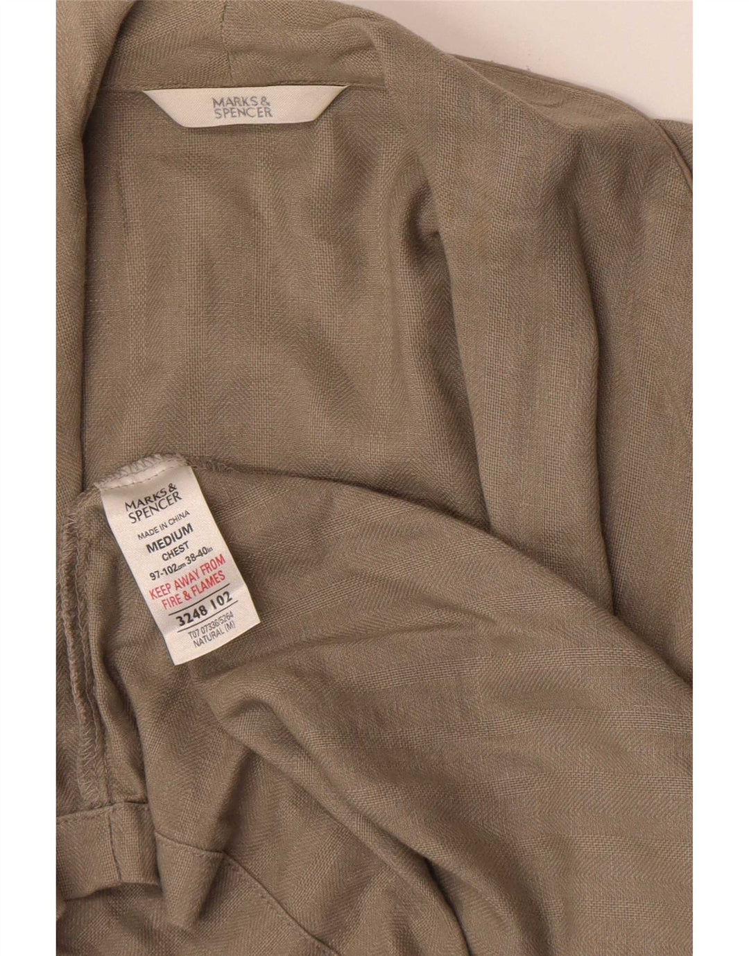 Sobretudo feminino Marks & Spencer UK 14 linho cinza médio