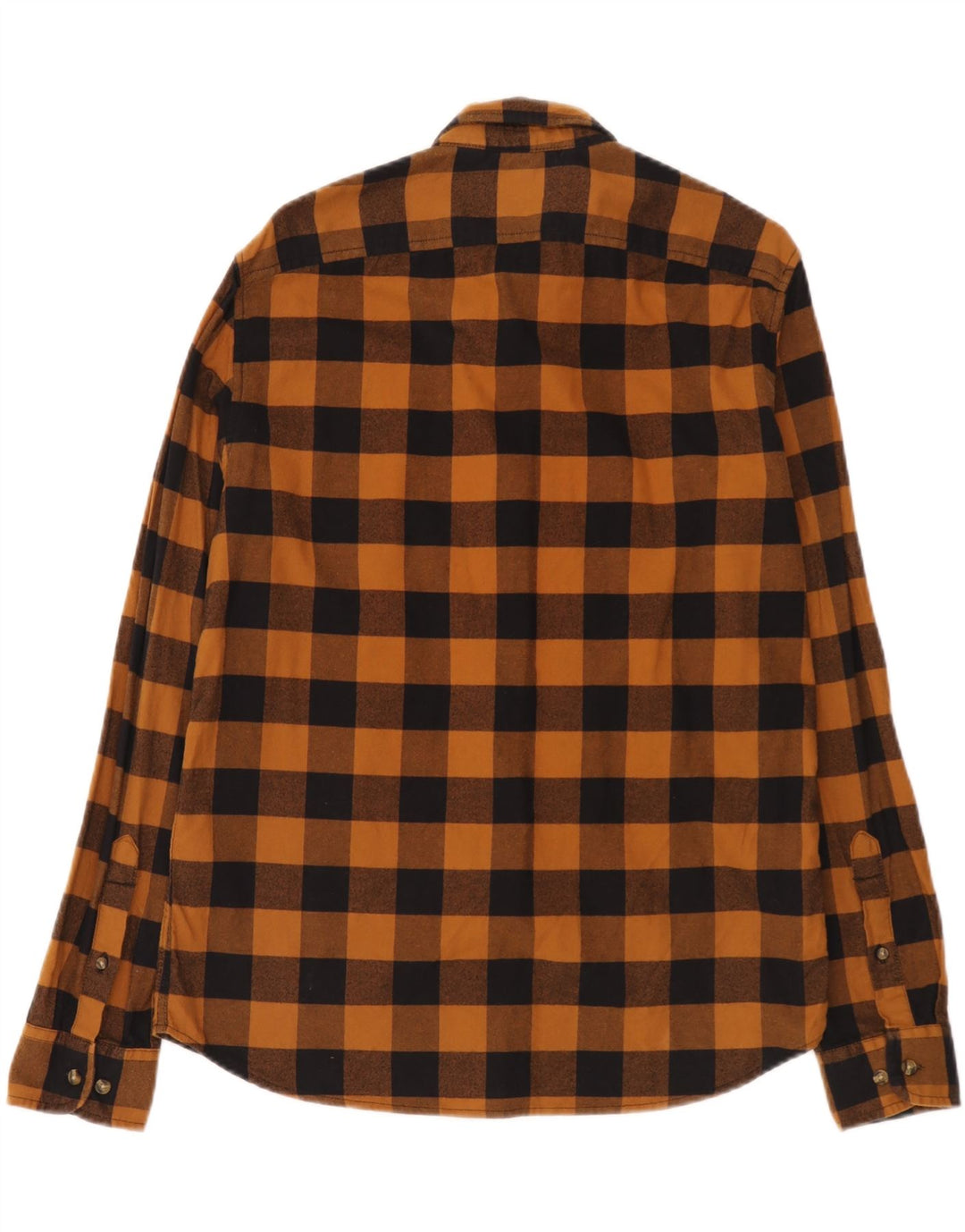 Camisa masculina de flanela Timberland Slim Fit de algodão xadrez marrom médio