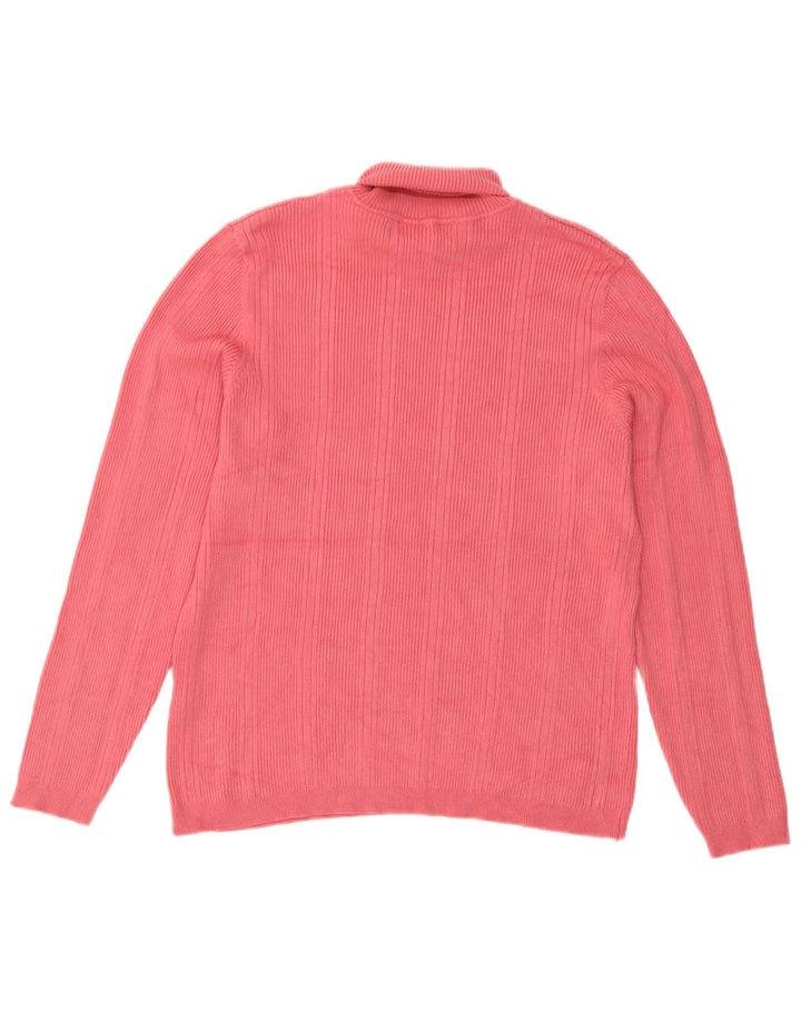 Suéter feminino Marks & Spencer com gola redonda e viscose rosa grande Reino Unido 16