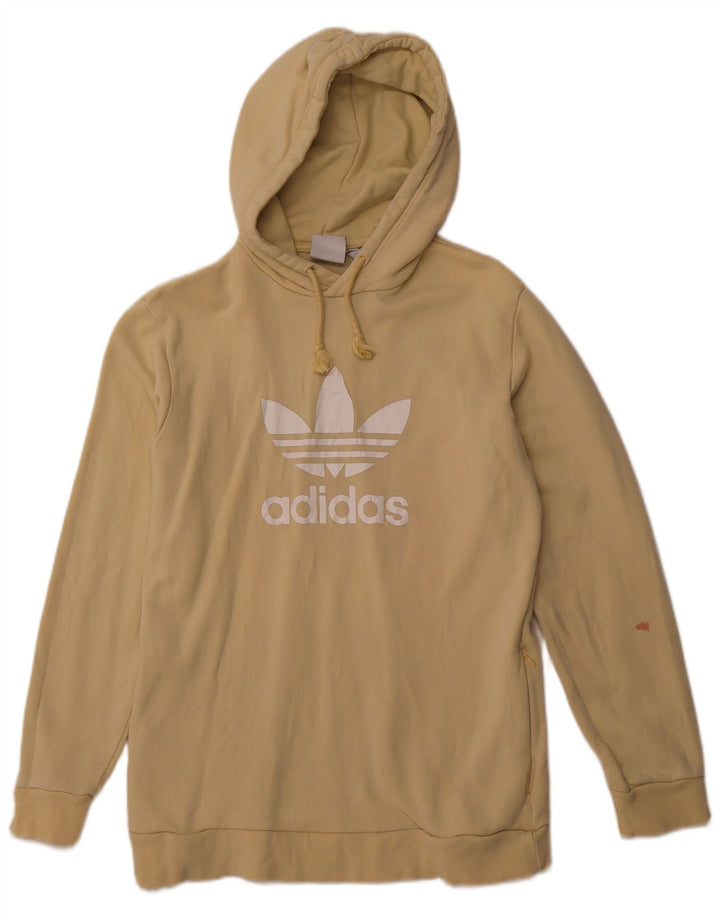 ADIDAS Mens Graphic Hoodie Jumper Médio Algodão Amarelo