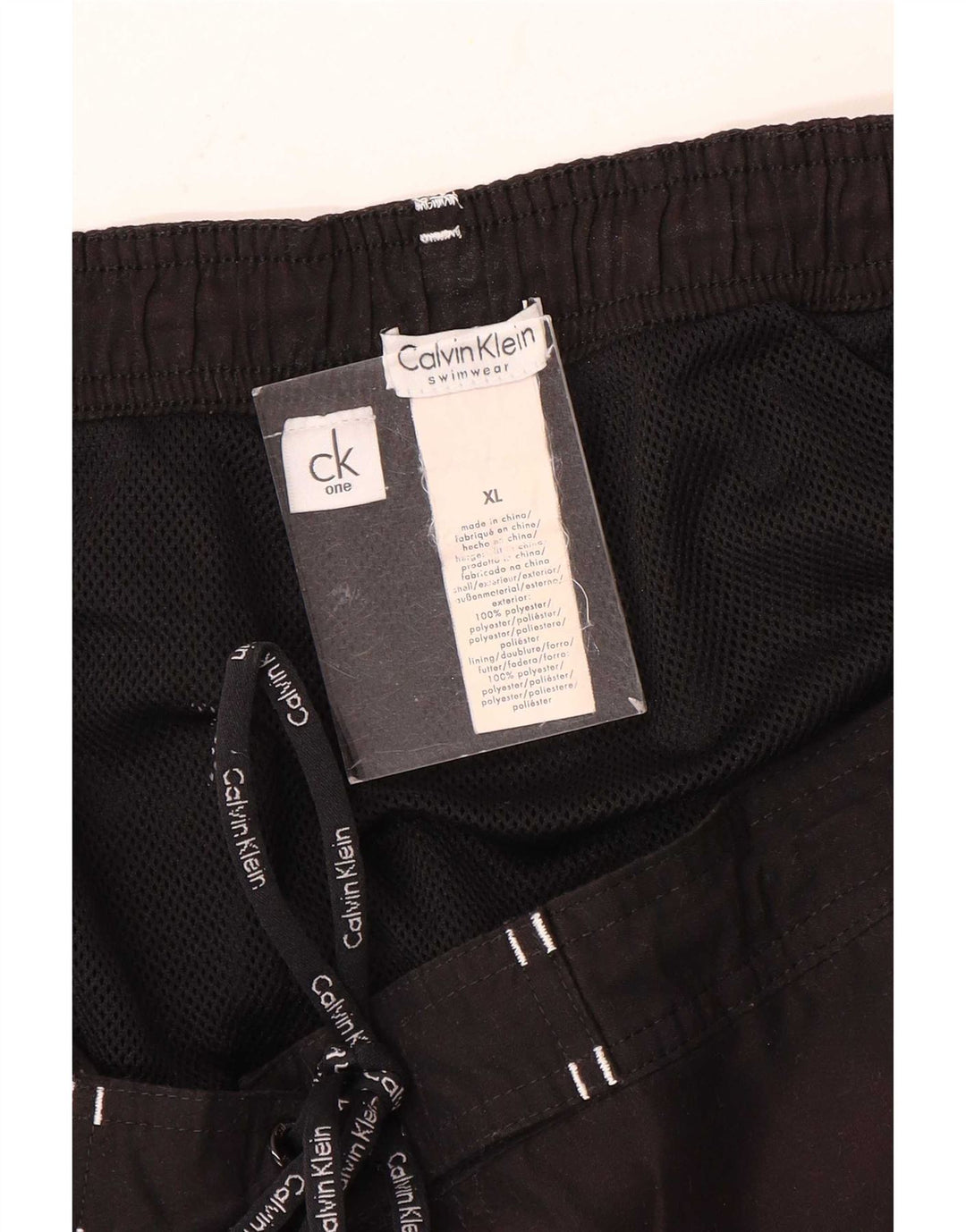 Calções de banho masculinos Calvin Klein Graphic XL preto colorblock poliéster