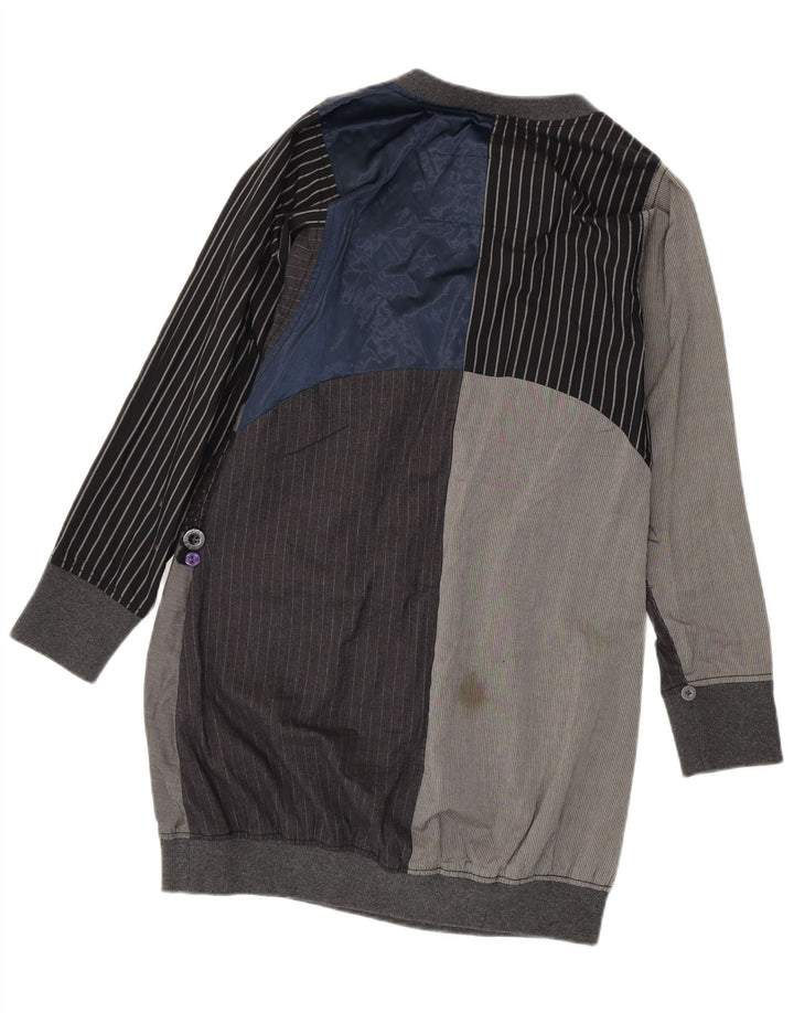 Vestido bolha feminino de manga comprida Desigual EU 38 cinza médio colorblock