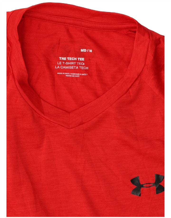 Camiseta masculina UNDER ARMOUR poliéster vermelho médio