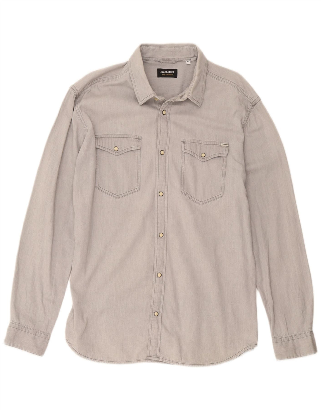 Camisa jeans masculina Jack & Jones XL cinza