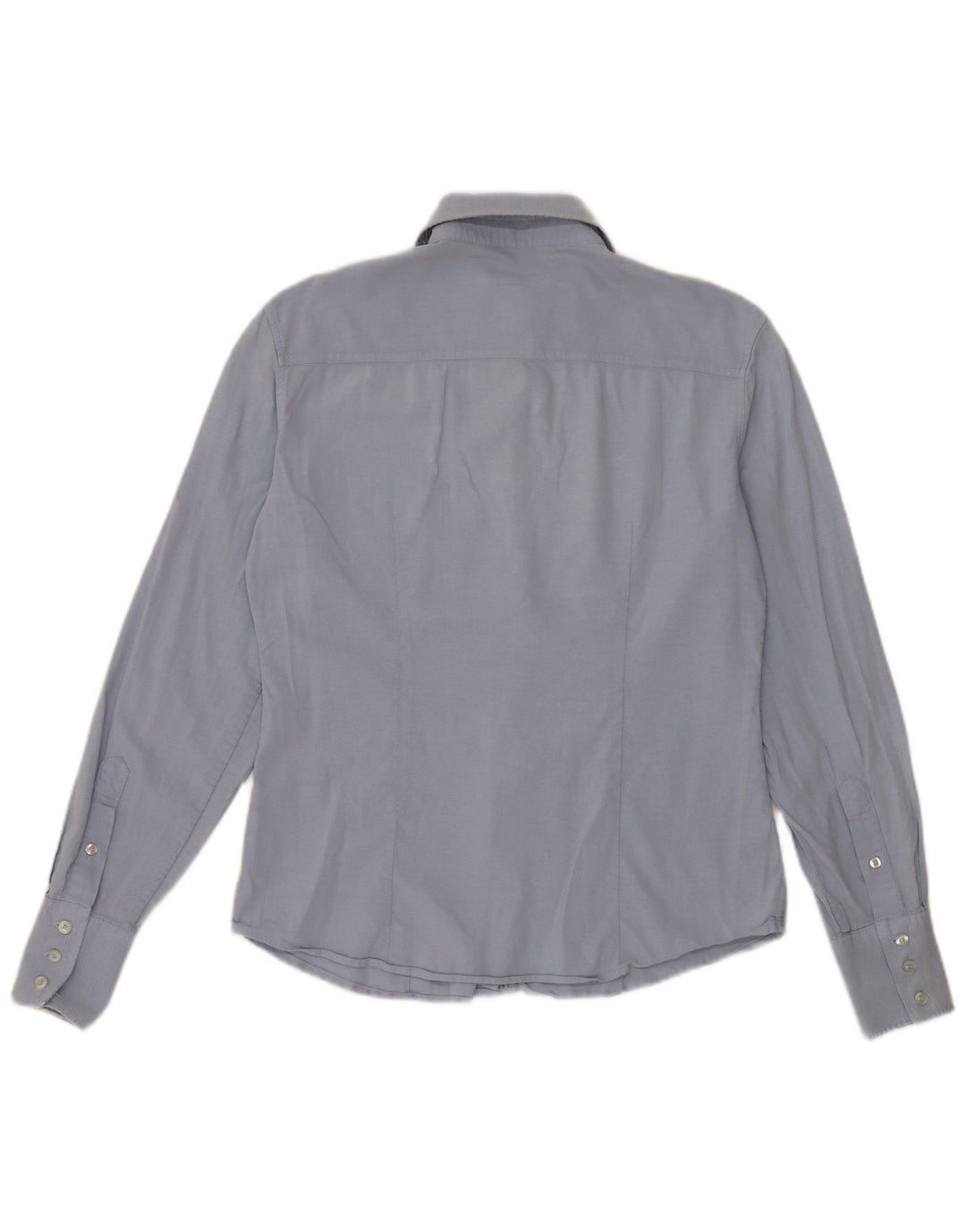Camisa feminina Gant UK 12 algodão azul médio