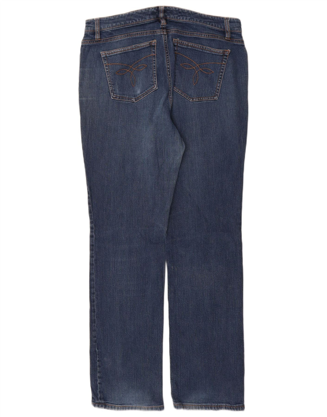 Calça jeans reta feminina CHAPS US 10 grande W30 L31 algodão azul