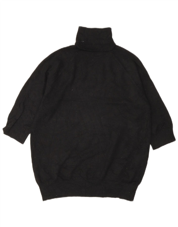 Zara Suéter feminino com gola redonda e gola redonda Reino Unido 14 médio preto