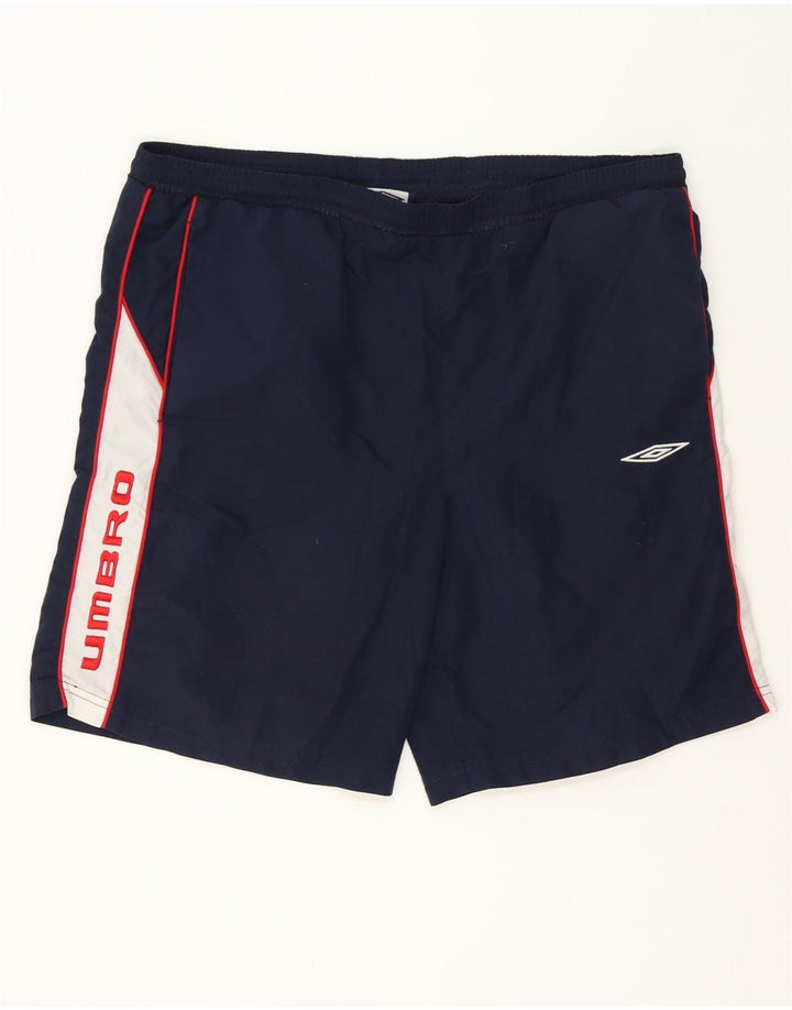 Shorts de natação masculino gráfico UMBRO médio azul marinho poliéster colorido