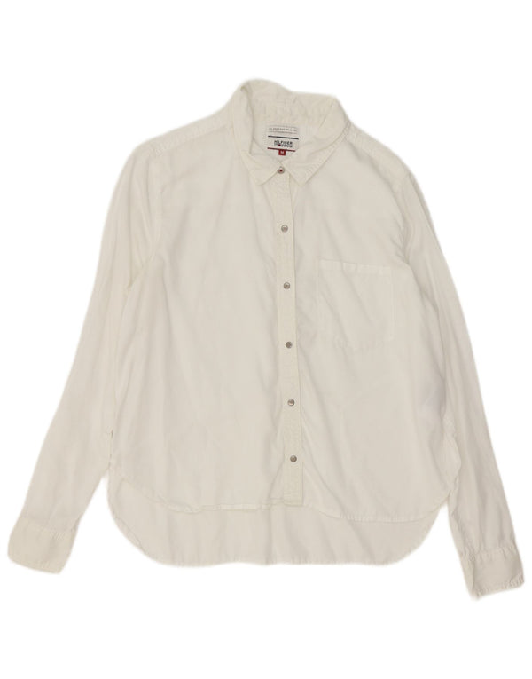 Camisa Tommy Hilfiger Feminina UK 14 Médio Branco Lyocell