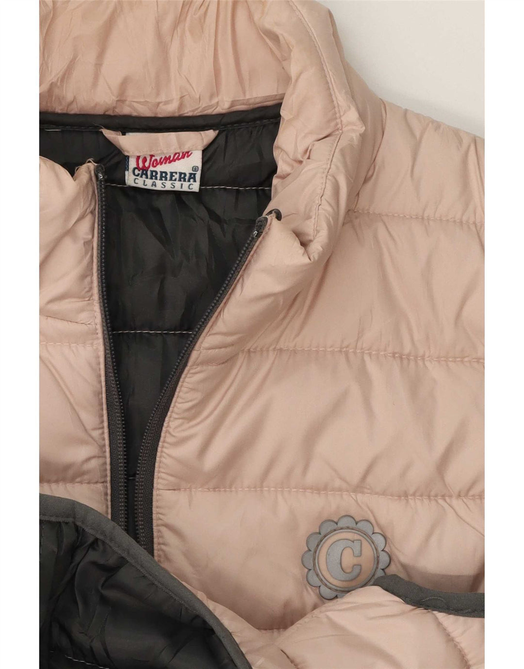 Colete acolchoado feminino Carrera UK 14 rosa médio