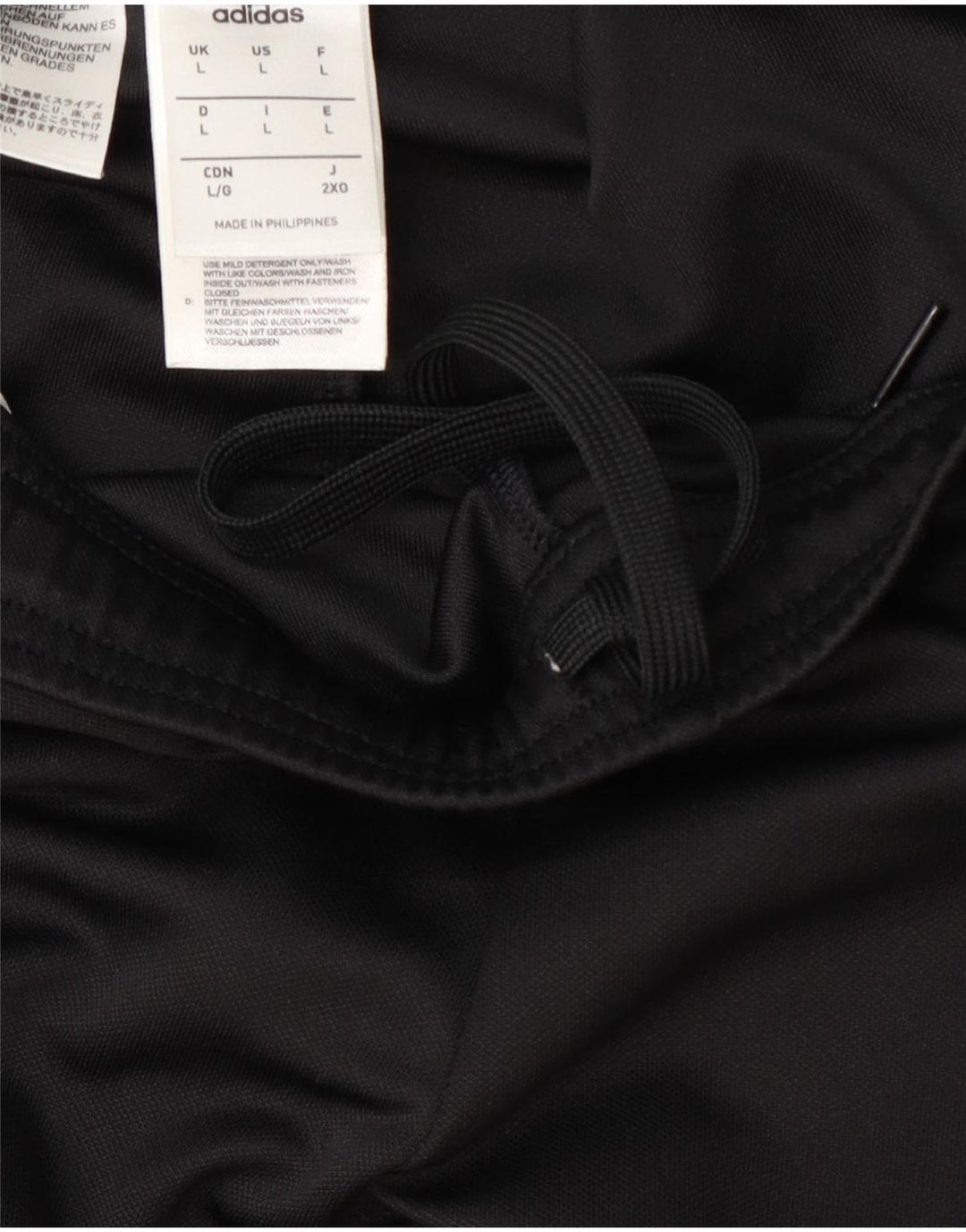 Calça de treino masculina Adidas Climalite grande poliéster colorblock preto
