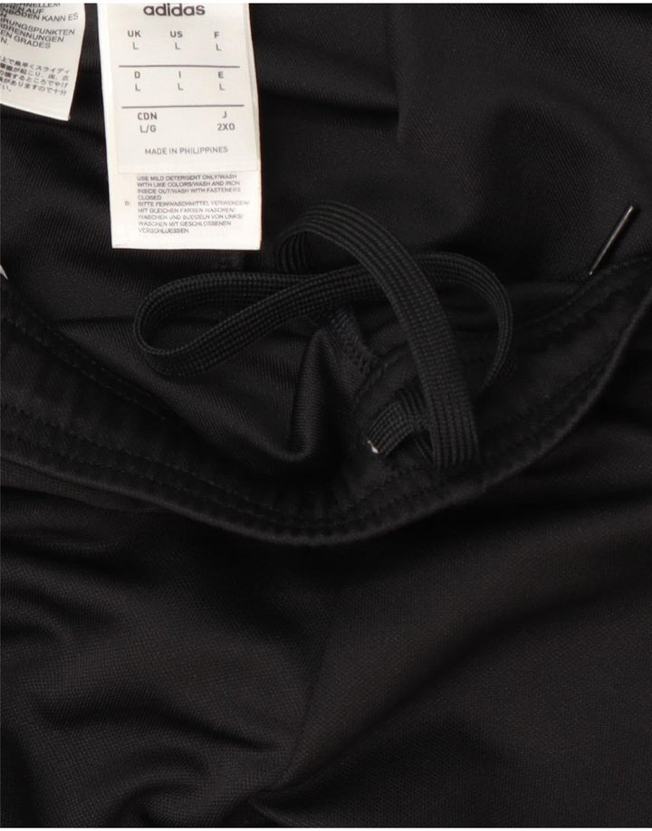Calça de treino masculina Adidas Climalite grande poliéster colorblock preto