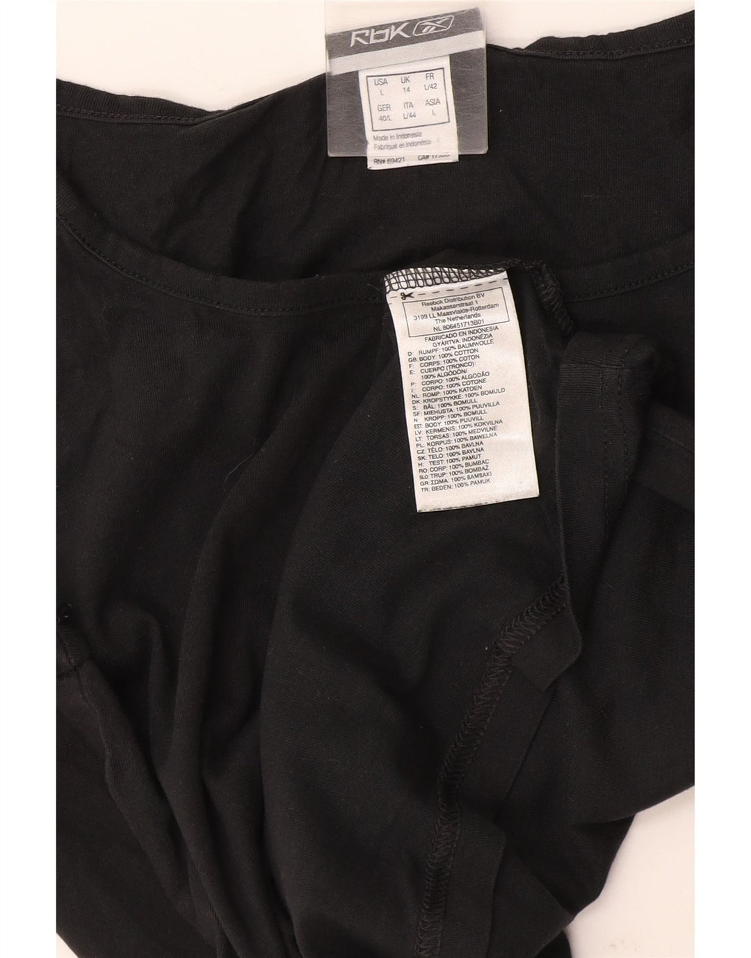 Camiseta feminina Reebok Top UK 14 grande algodão cinza