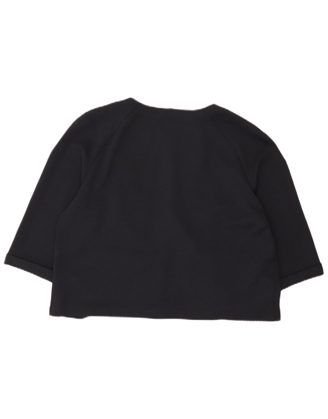 Jaqueta Blazer Marks & Spencer Feminina Crop Manga 3/4 Reino Unido 16 Grande Azul Marinho