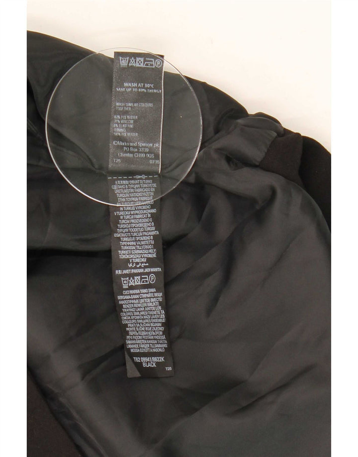 Colete feminino Marks & Spencer UK 14 poliéster preto médio