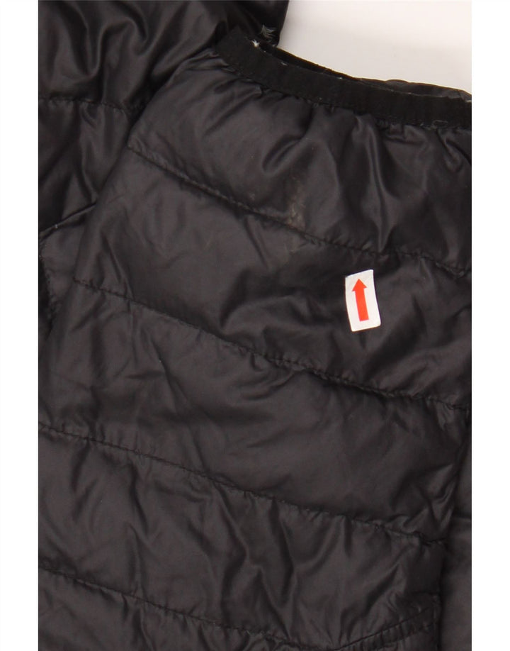 Jaqueta acolchoada com capuz masculina DIESEL UK 36 pequena nylon preta