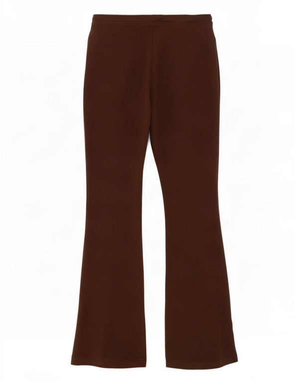 Calça de treino feminina Zara Flare Reino Unido 14 grande algodão marrom