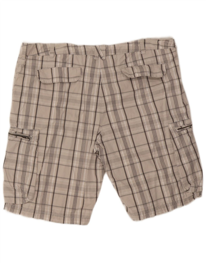 Shorts cargo masculino Nike W36 grande algodão xadrez bege