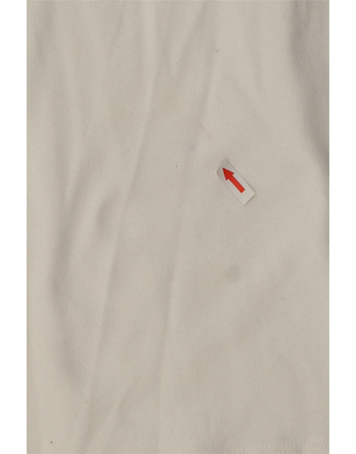 CHAMPION Top gráfico feminino manga comprida UK 18 XL branco colorblock