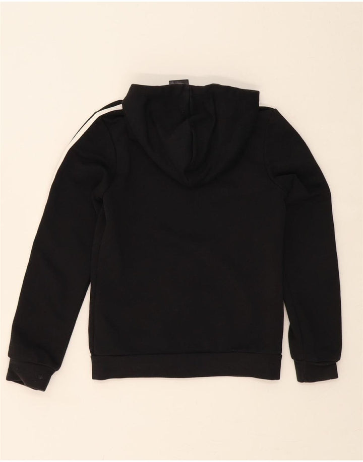 ADIDAS Boys Zip Hoodie Sweater 9-10 Years Black Cotton Vintage Adidas and Second-Hand Adidas from Messina Hembry 